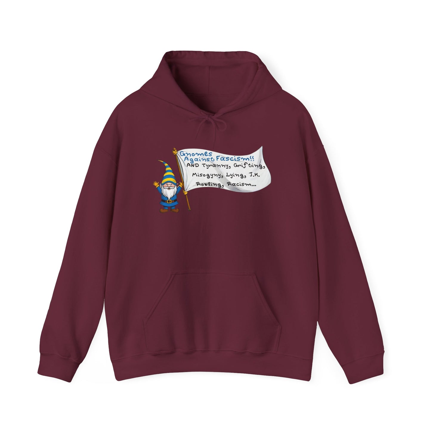 Gnomes Against Fascism, And... Unisex Heavy Blend™ Hooded Sweatshirt