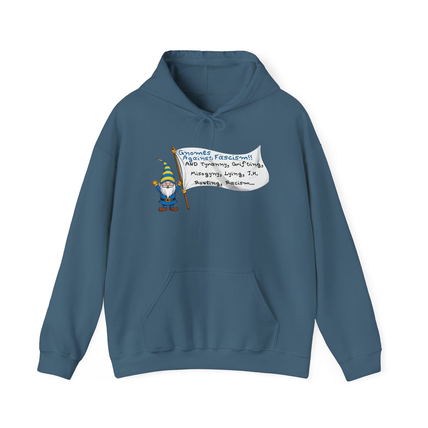 Gnomes Against Fascism, And... Unisex Heavy Blend™ Hooded Sweatshirt