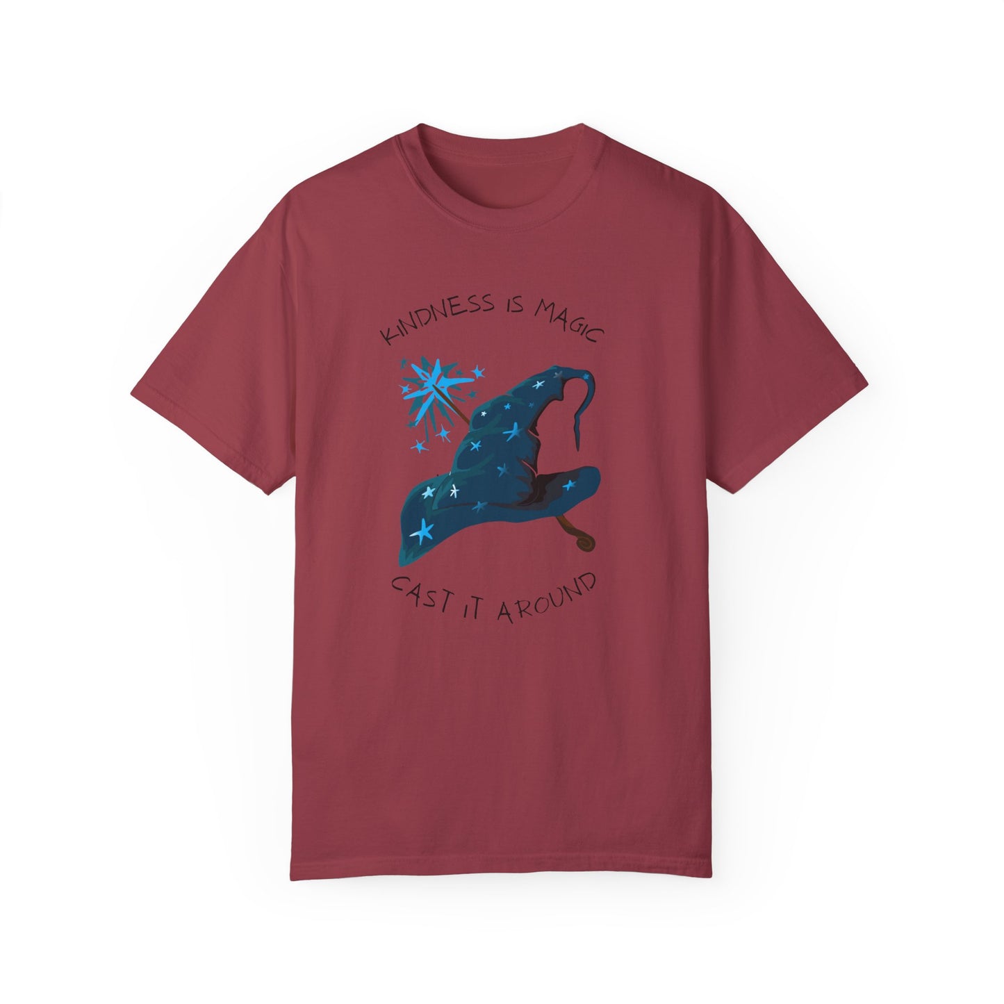 Kindness is Magic Unisex Garment-Dyed T-Shirt - Inspirational Wizard Design