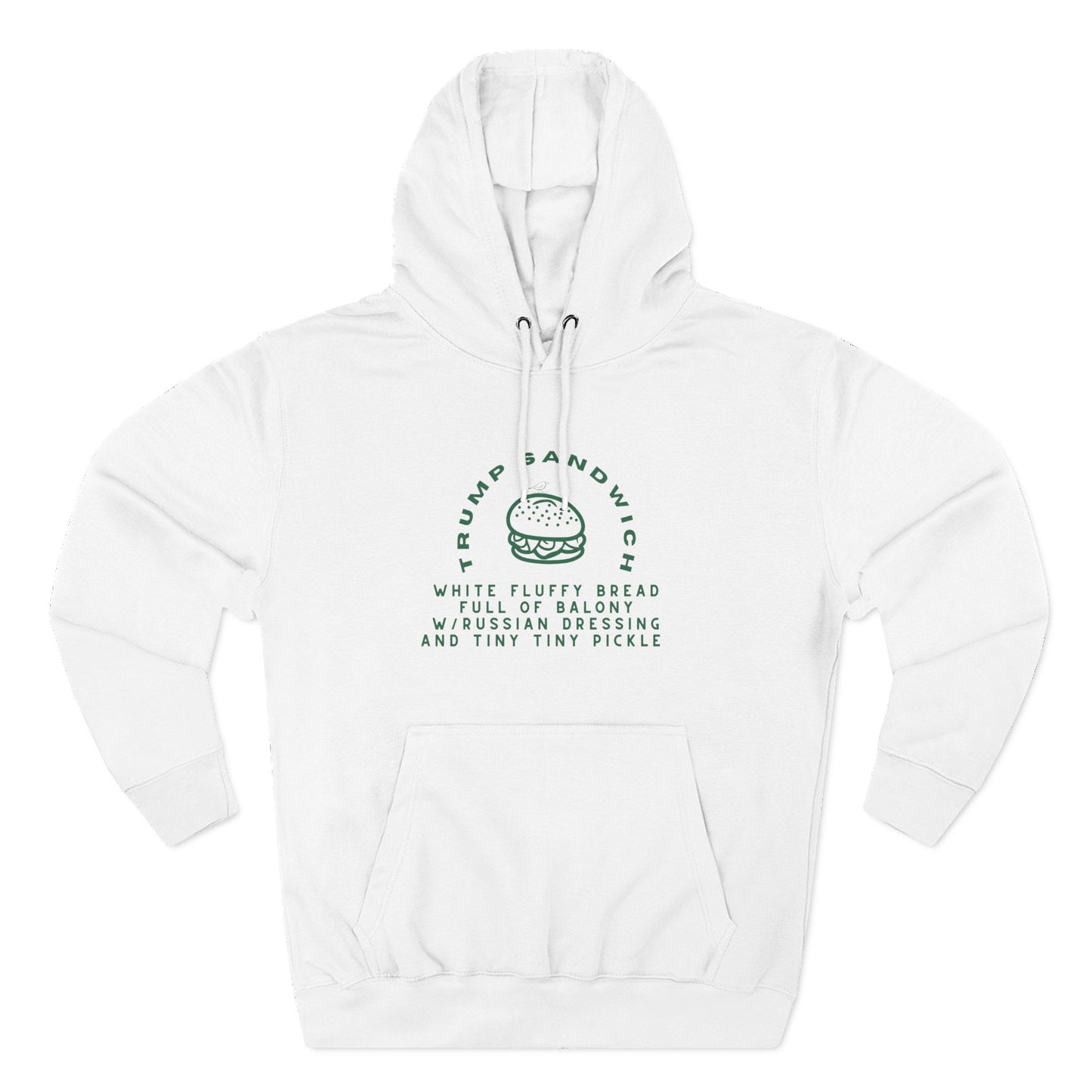 Trump Sandwich Fleece Hoodie - Perfect for Food Lovers