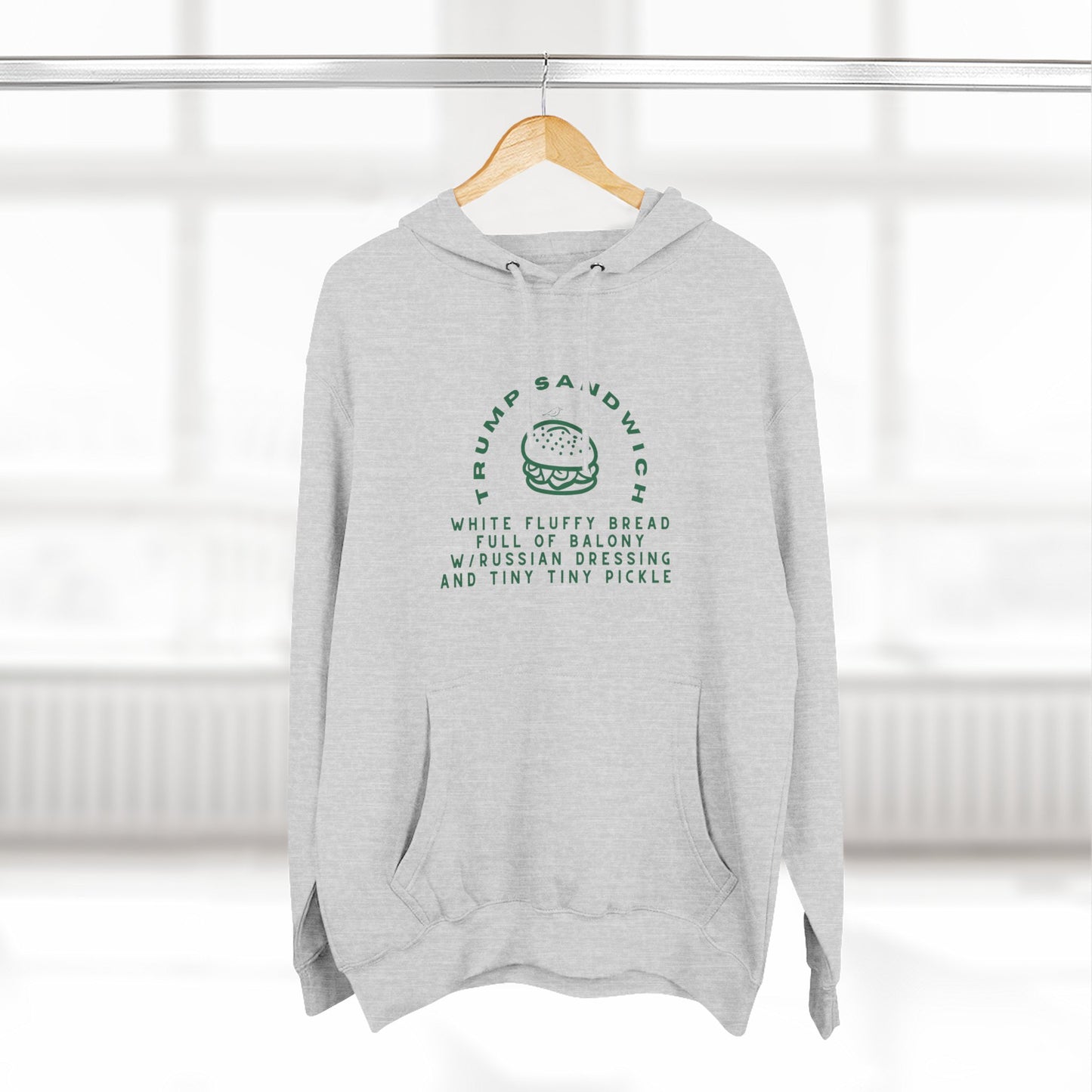 Trump Sandwich Fleece Hoodie - Perfect for Food Lovers