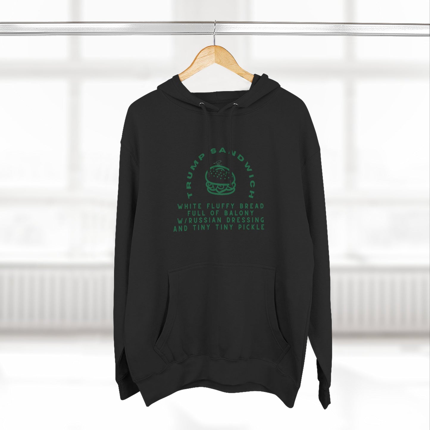 Trump Sandwich Fleece Hoodie - Perfect for Food Lovers