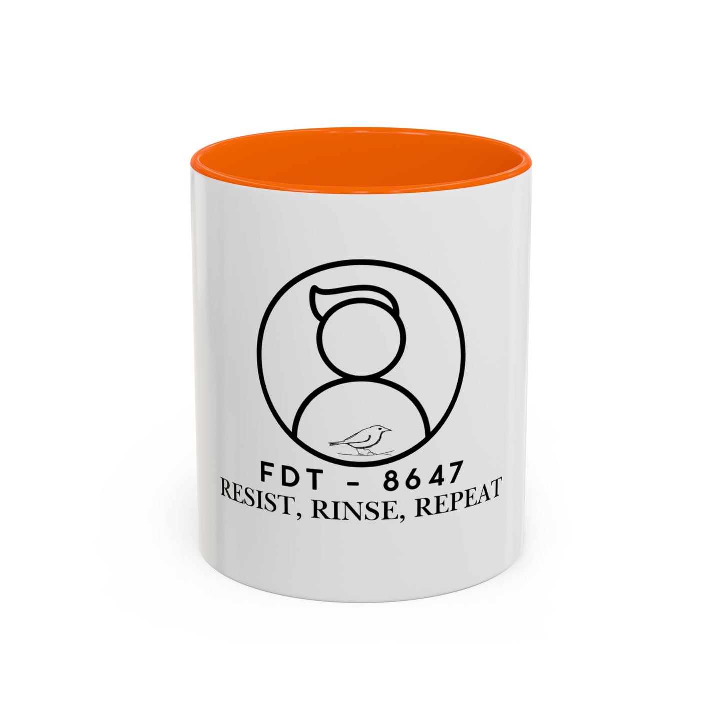 Inspirational Accent Coffee Mug - Resist, Rinse, Repeat (11oz & 15oz)