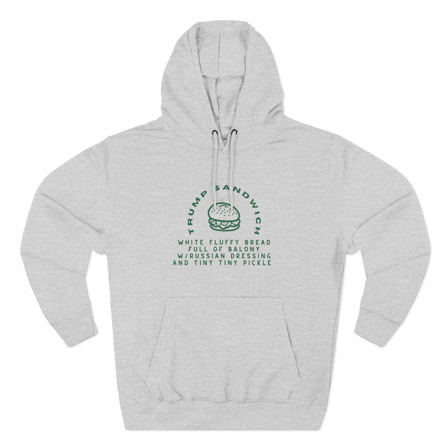 Trump Sandwich Fleece Hoodie - Perfect for Food Lovers
