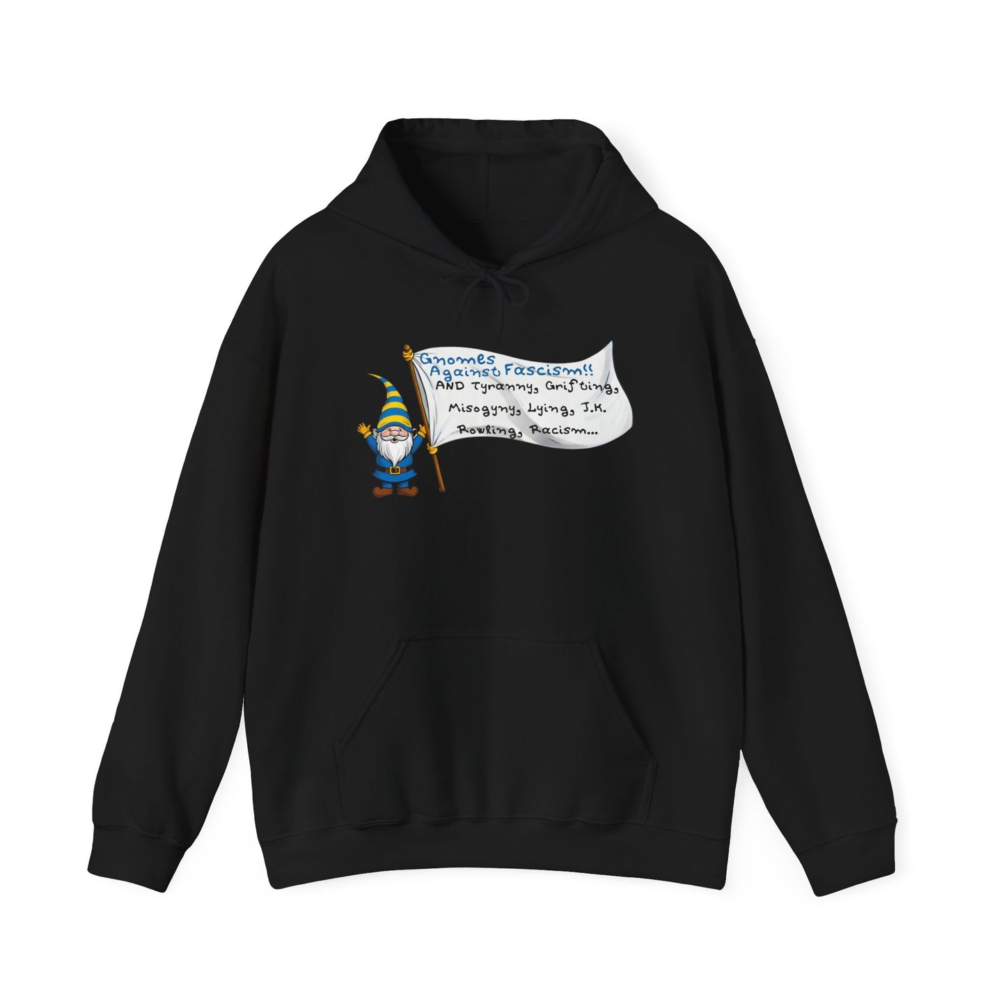 Gnomes Against Fascism, And... Unisex Heavy Blend™ Hooded Sweatshirt