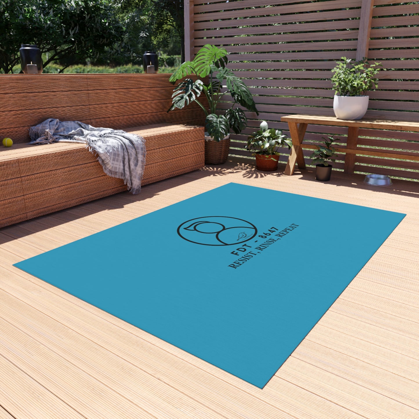 FDT Outdoor Rug - Resist, Rinse, Repeat Design