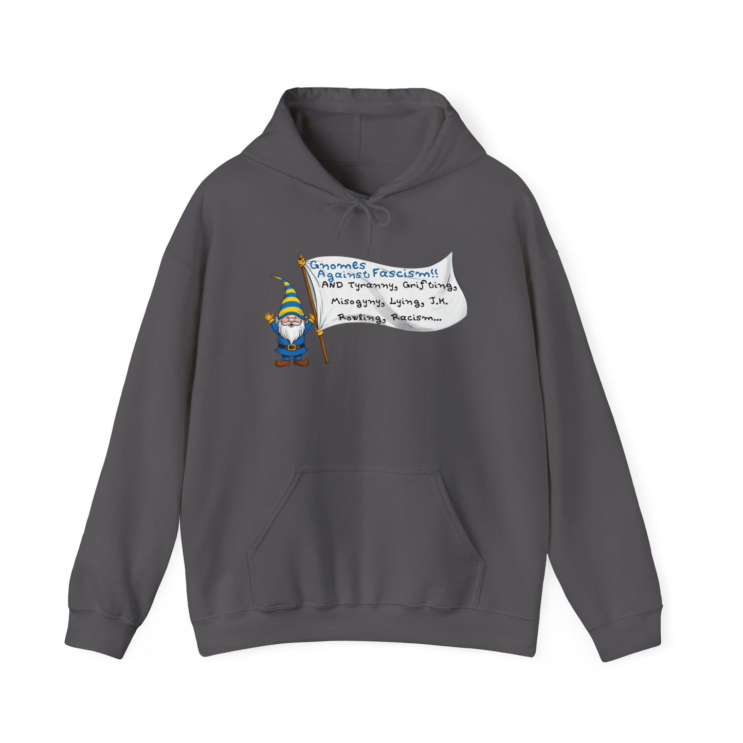 Gnomes Against Fascism, And... Unisex Heavy Blend™ Hooded Sweatshirt