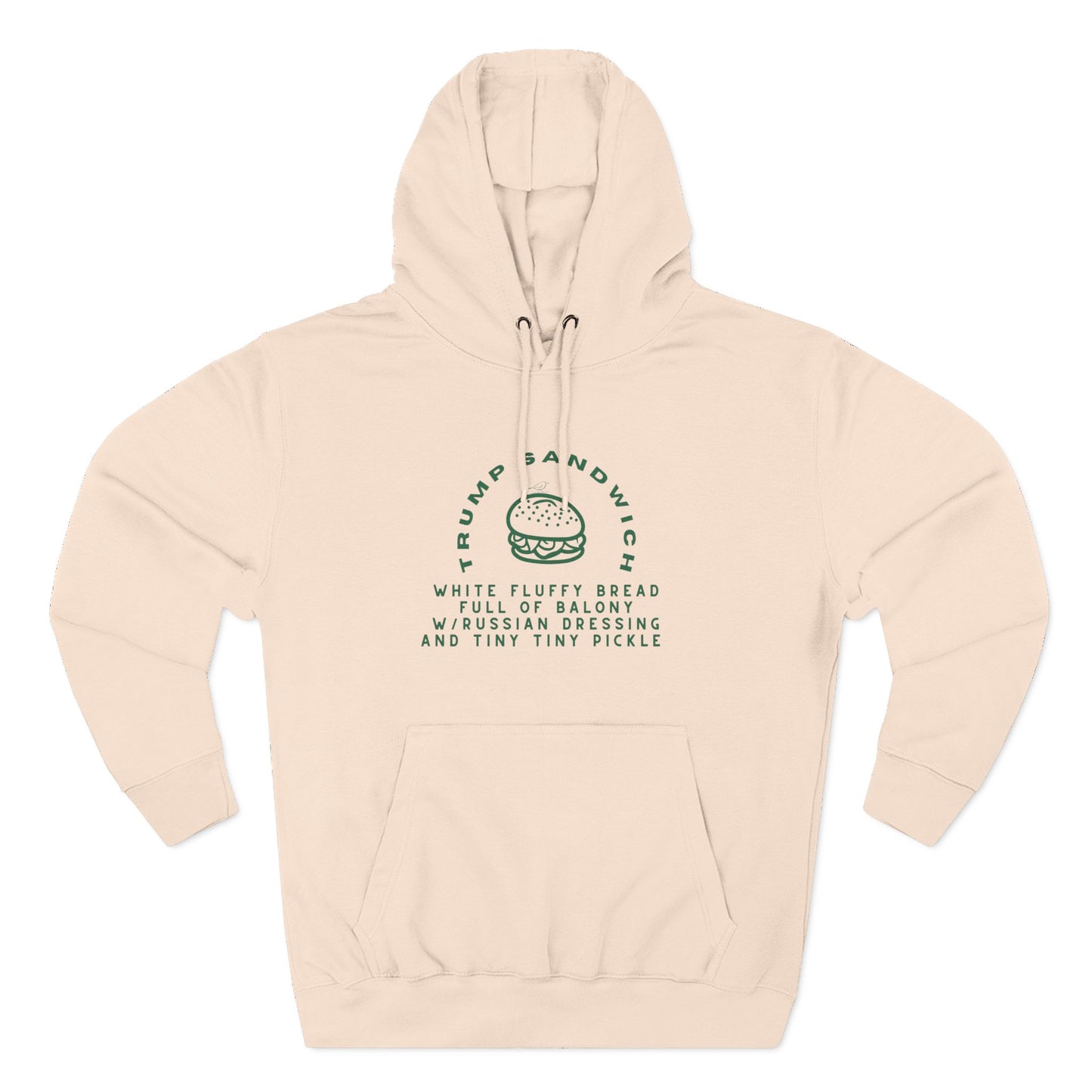 Trump Sandwich Fleece Hoodie - Perfect for Food Lovers