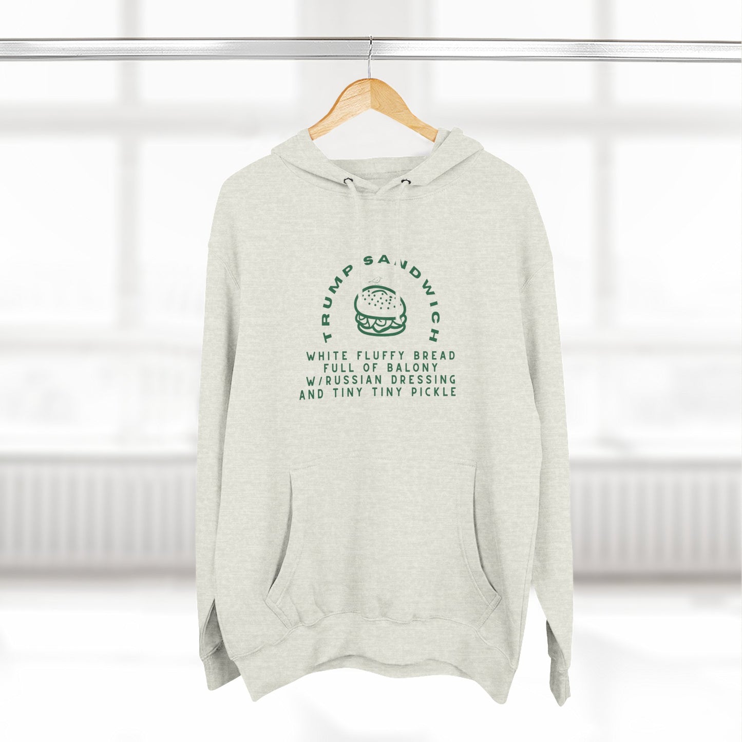 Trump Sandwich Fleece Hoodie - Perfect for Food Lovers