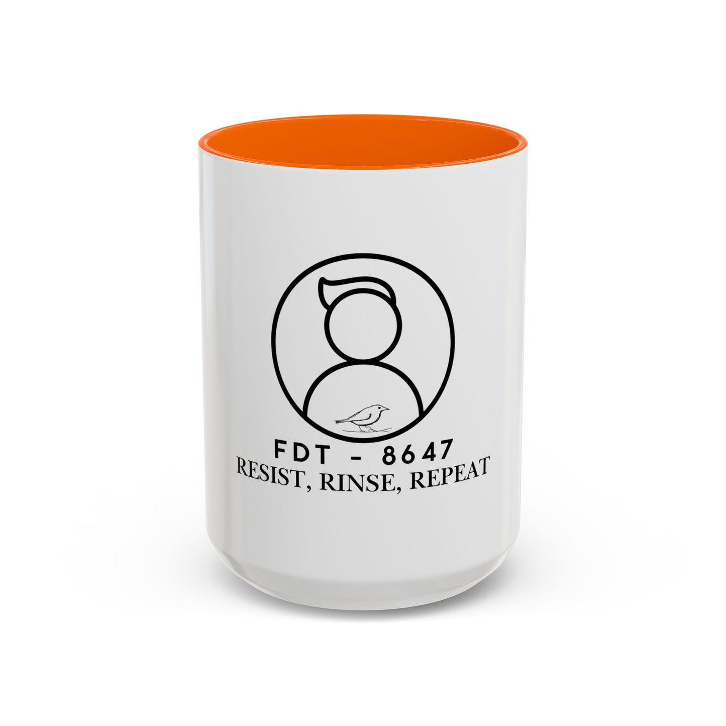 Inspirational Accent Coffee Mug - Resist, Rinse, Repeat (11oz & 15oz)