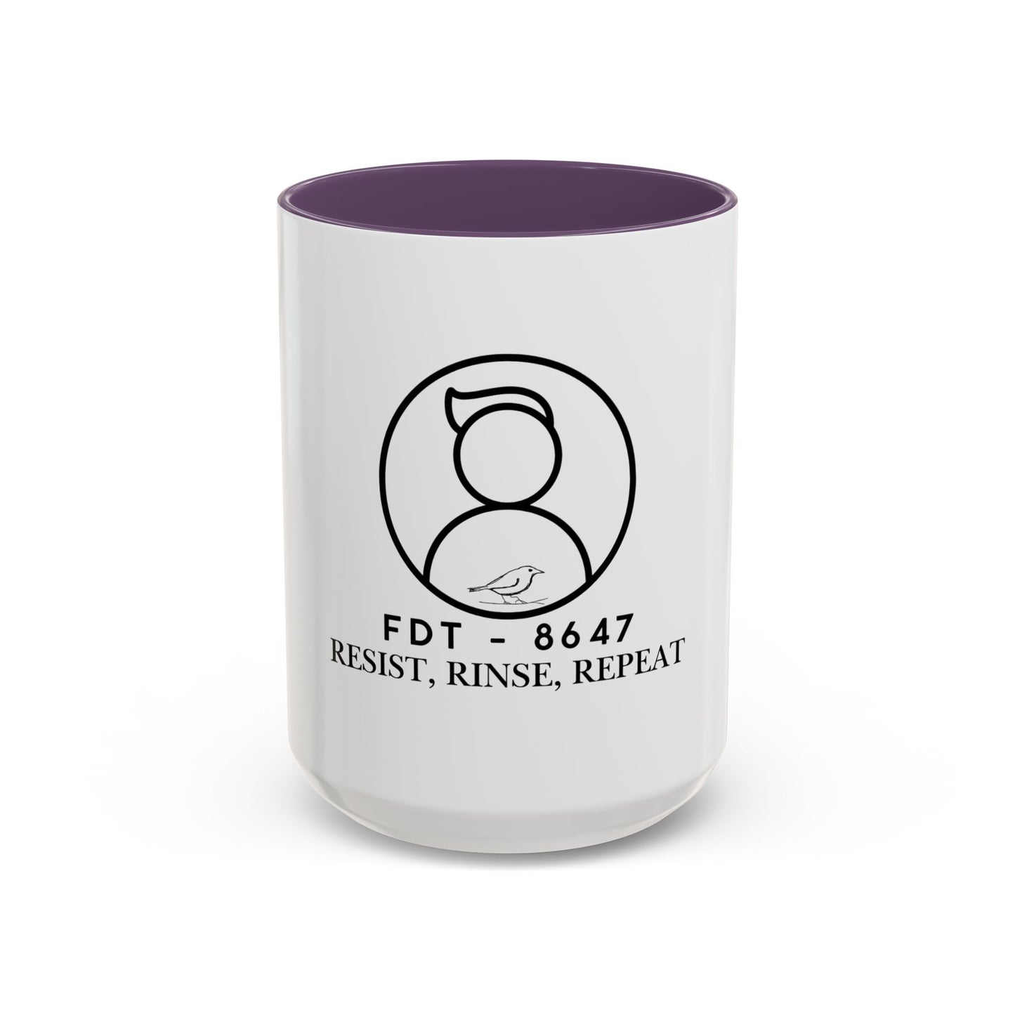 Inspirational Accent Coffee Mug - Resist, Rinse, Repeat (11oz & 15oz)