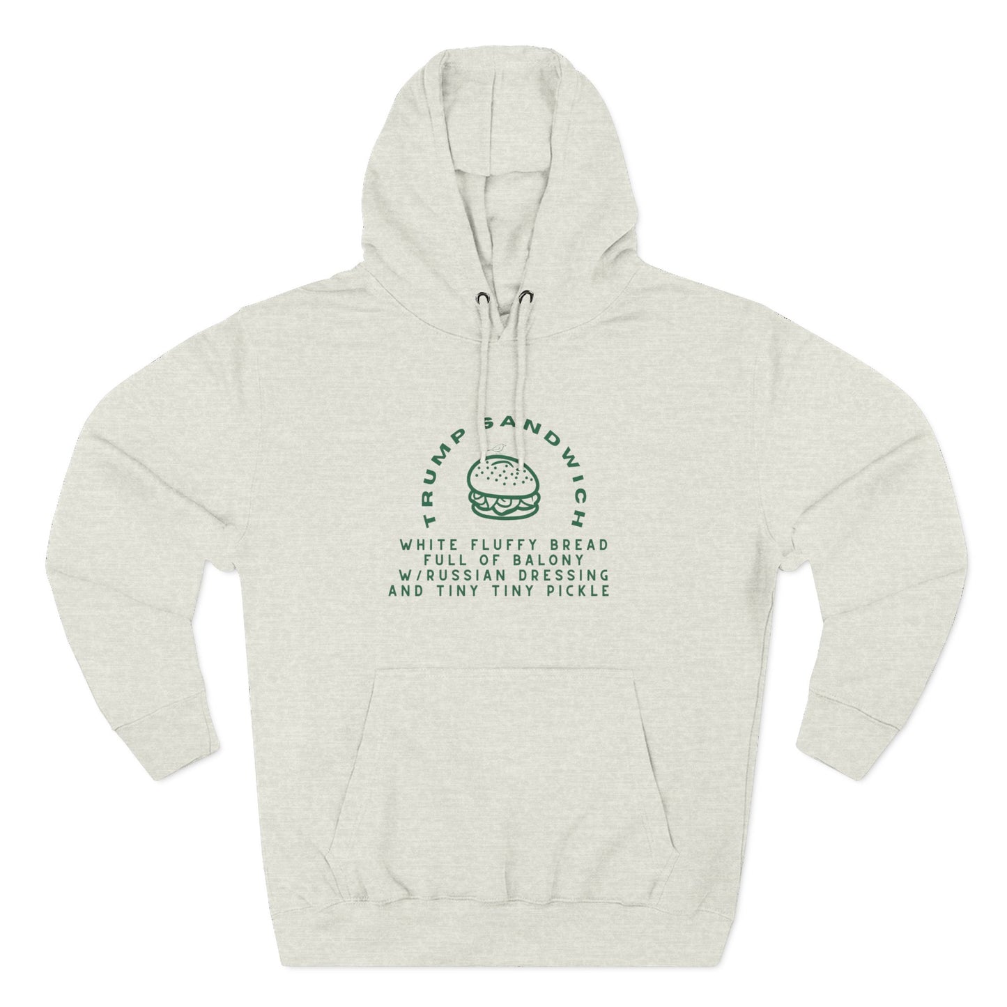Trump Sandwich Fleece Hoodie - Perfect for Food Lovers