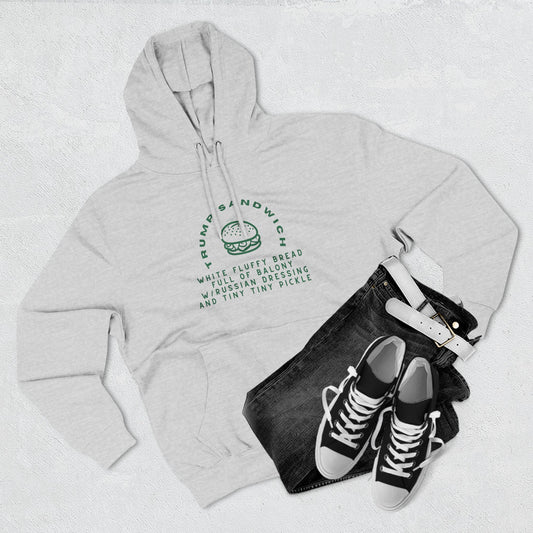 Trump Sandwich Fleece Hoodie - Perfect for Food Lovers