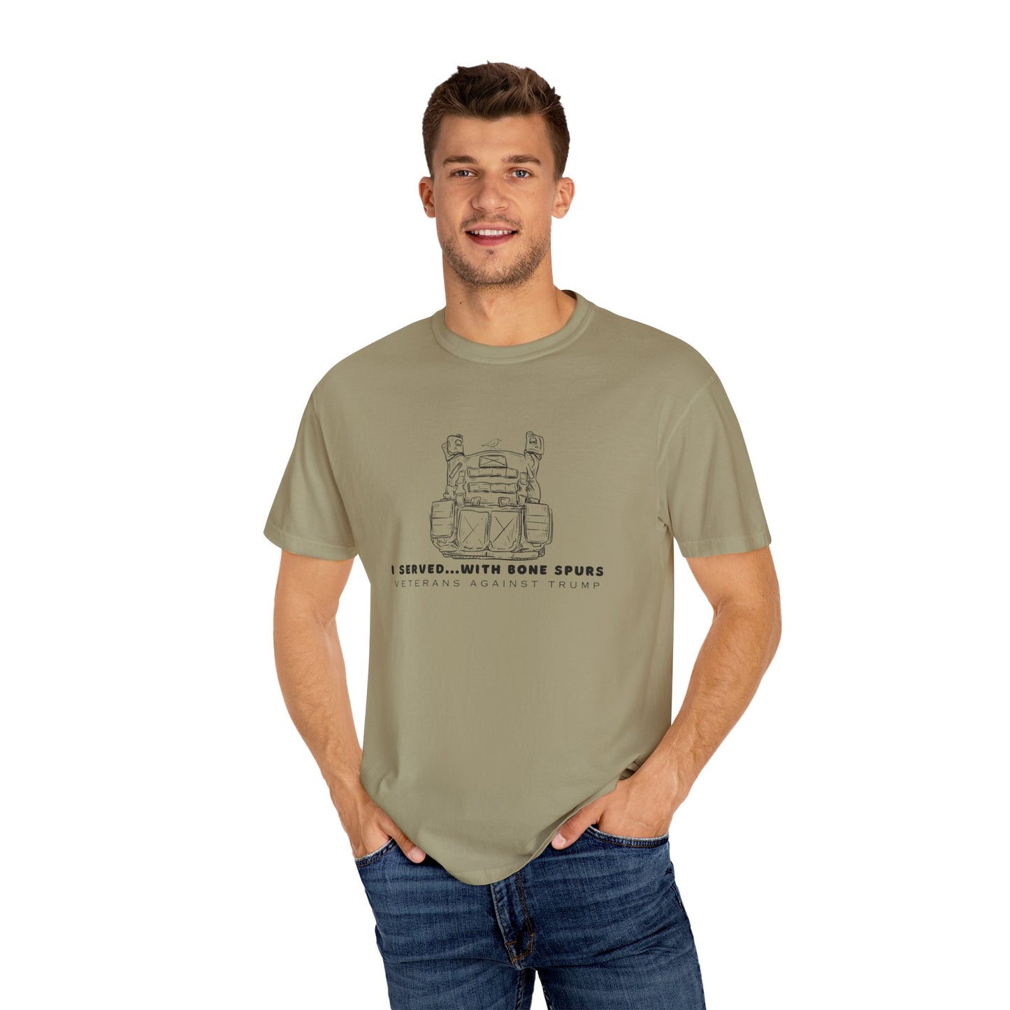 I Served with Bone Spurs Unisex Garment-Dyed T-Shirt - Veteran's Against Trump Vintage Tee