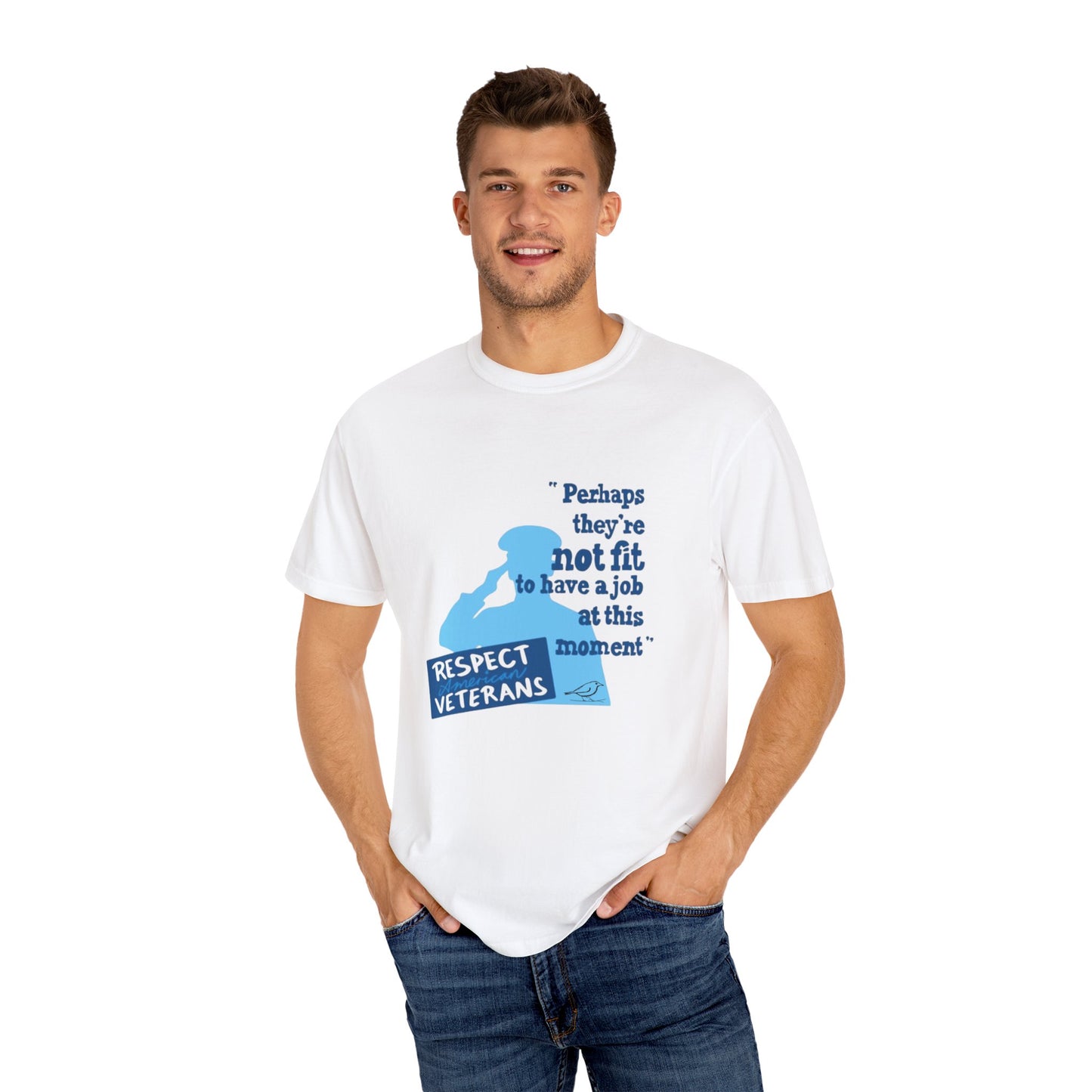T-Shirt - Unisex Garment-Dyed Tee for Patriotic Support