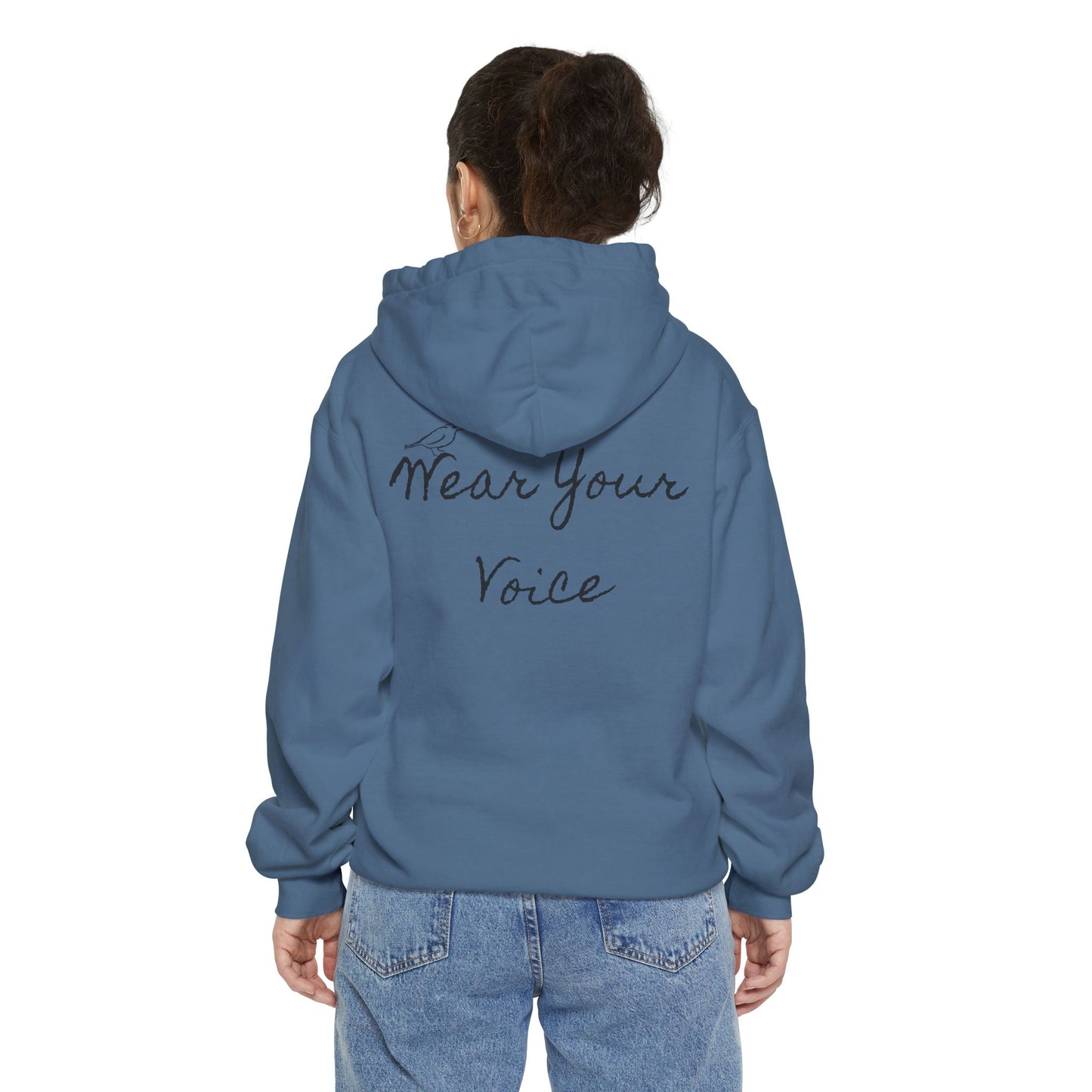 Unisex Garment-Dyed Hoodie - "Resist, Rinse, Repeat" & "Wear Your Voice Out Loud"