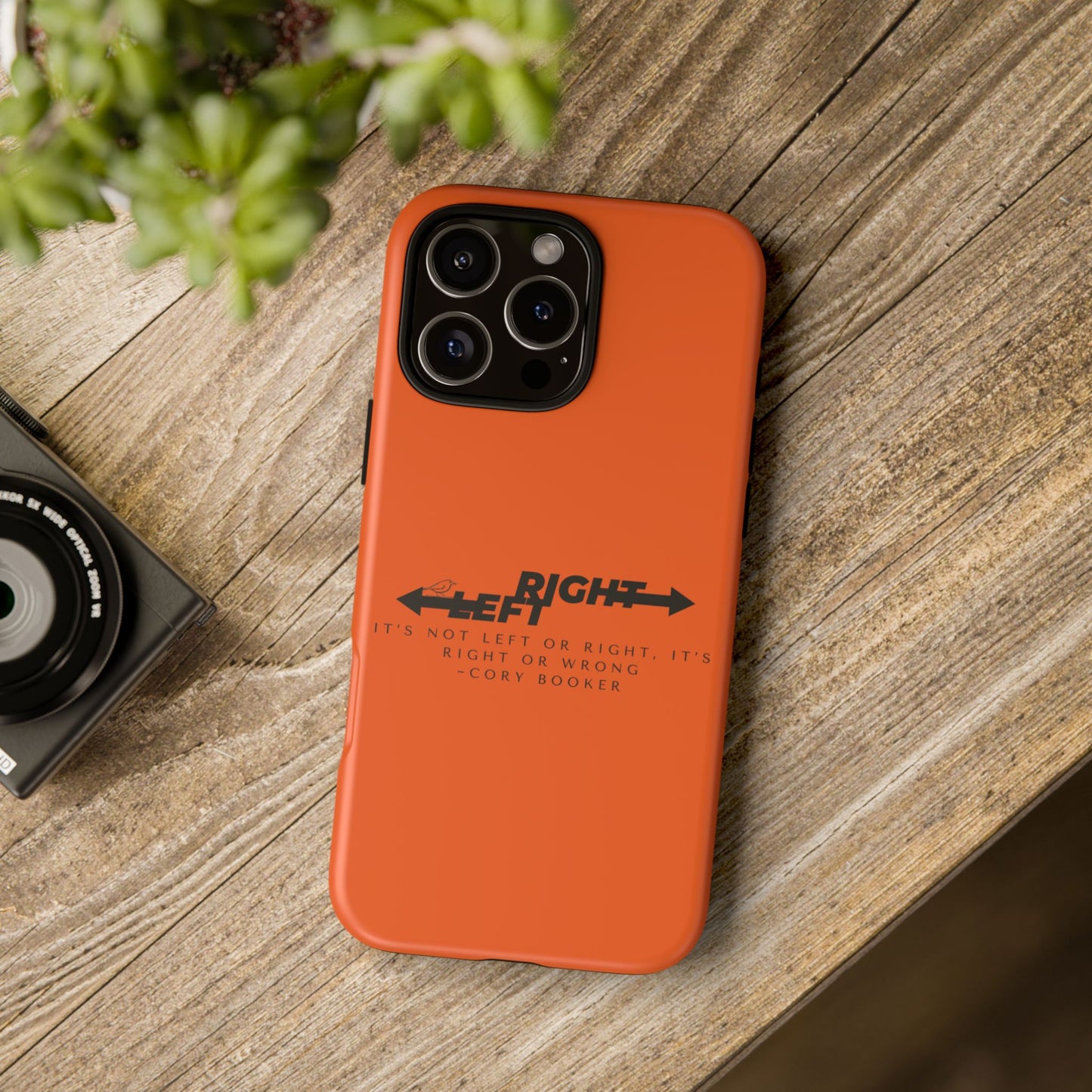 Phone Case - Right or Wrong Quote by Cory Booker