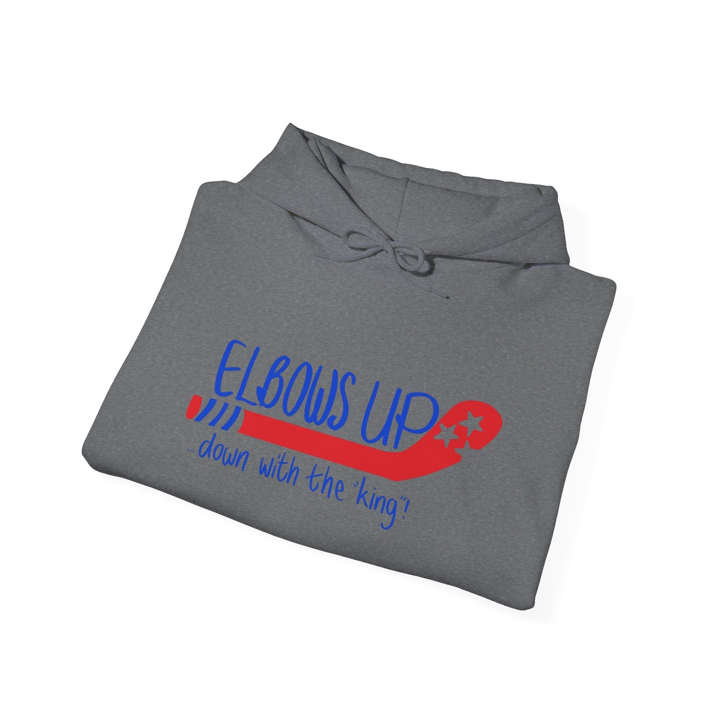 Unisex Hooded Sweatshirt - 'Elbows Up' Statement Hoodie