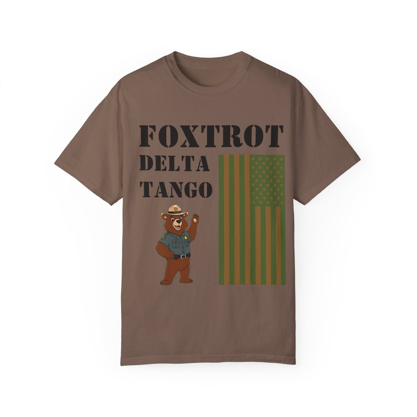 Foxtrot Delta Tango Unisex Garment-Dyed T-Shirt - Vintage Ranger Design