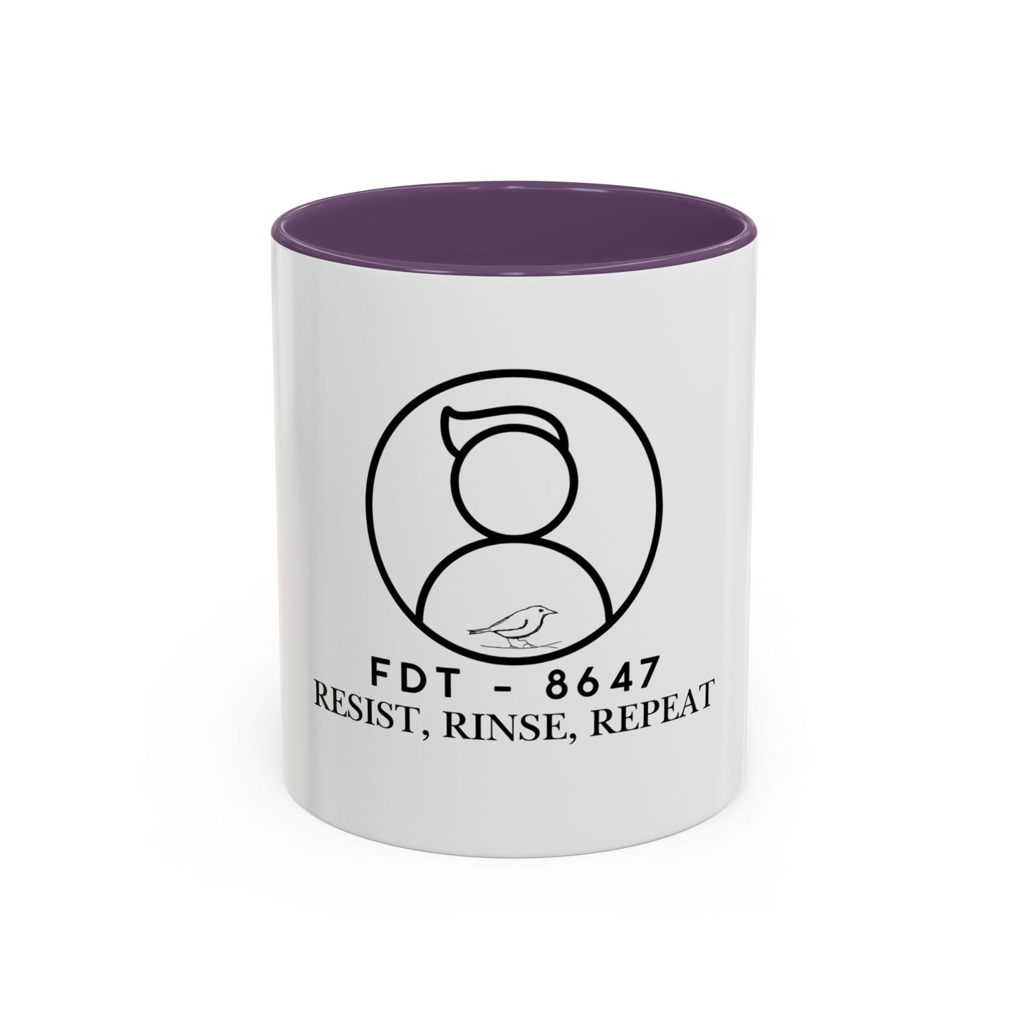 Inspirational Accent Coffee Mug - Resist, Rinse, Repeat (11oz & 15oz)
