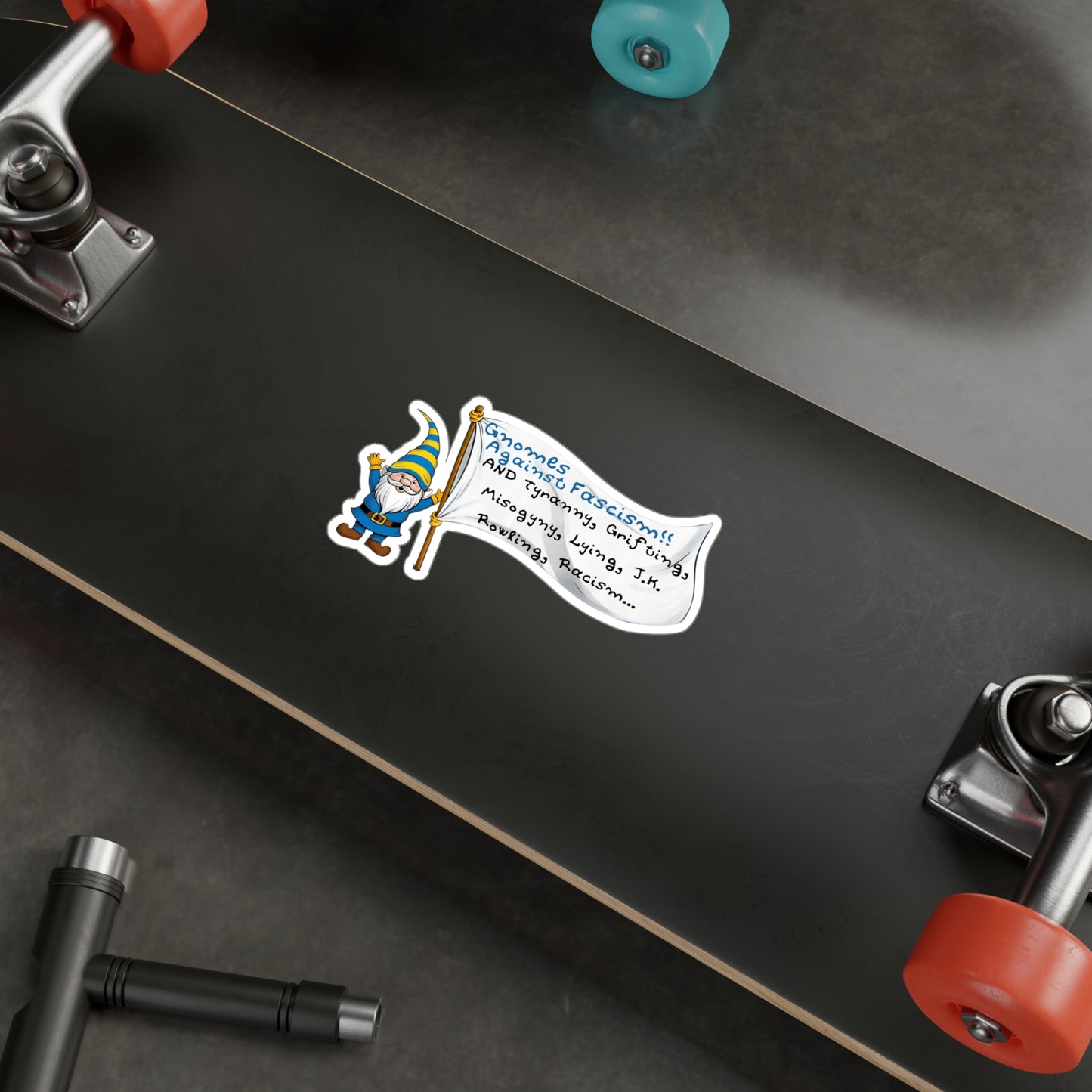Gnome's Against Fascism Vinyl Decal - Support Anti-Fascism & Diversity
