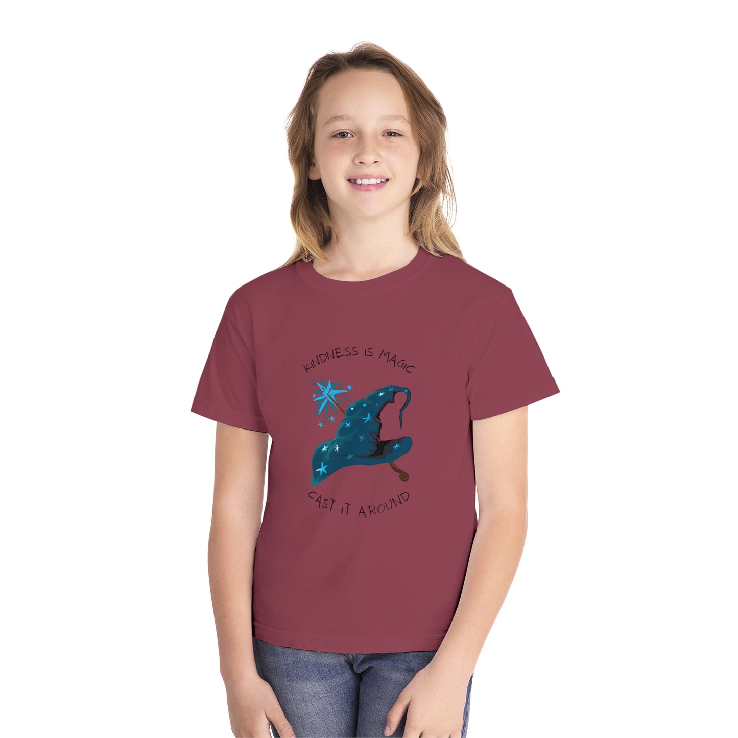Youth Midweight Tee - 'Kindness is Magic' Enchanted Shirt for Kids