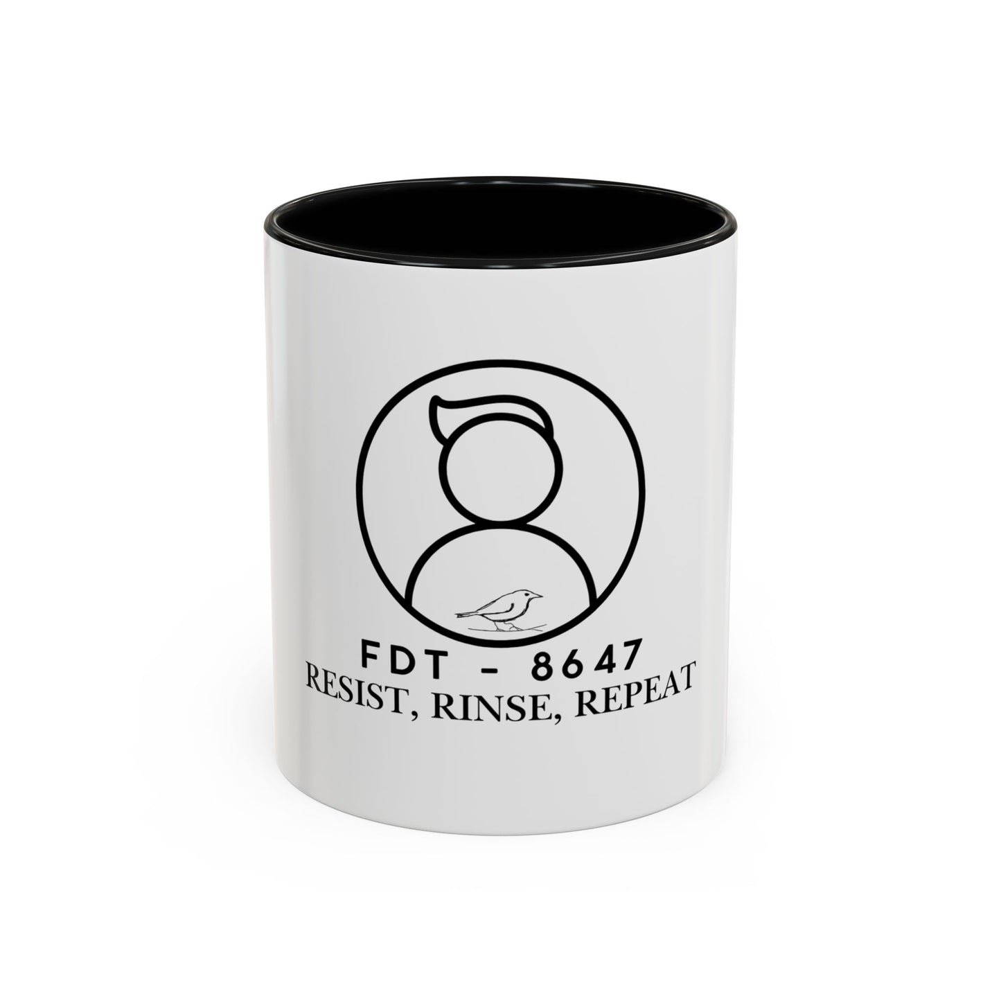 Inspirational Accent Coffee Mug - Resist, Rinse, Repeat (11oz & 15oz)