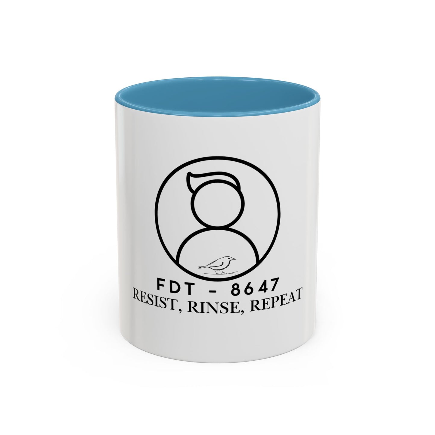 Inspirational Accent Coffee Mug - Resist, Rinse, Repeat (11oz & 15oz)