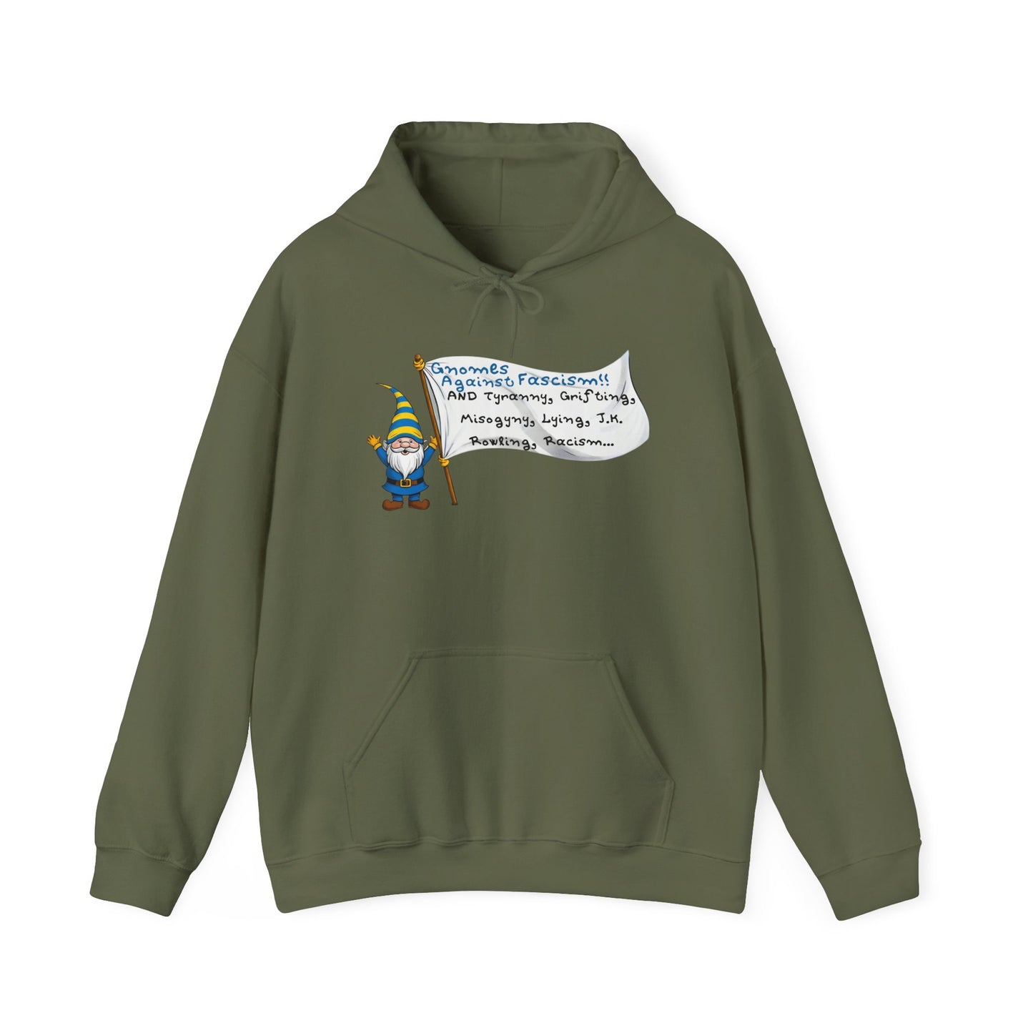 Gnomes Against Fascism, And... Unisex Heavy Blend™ Hooded Sweatshirt