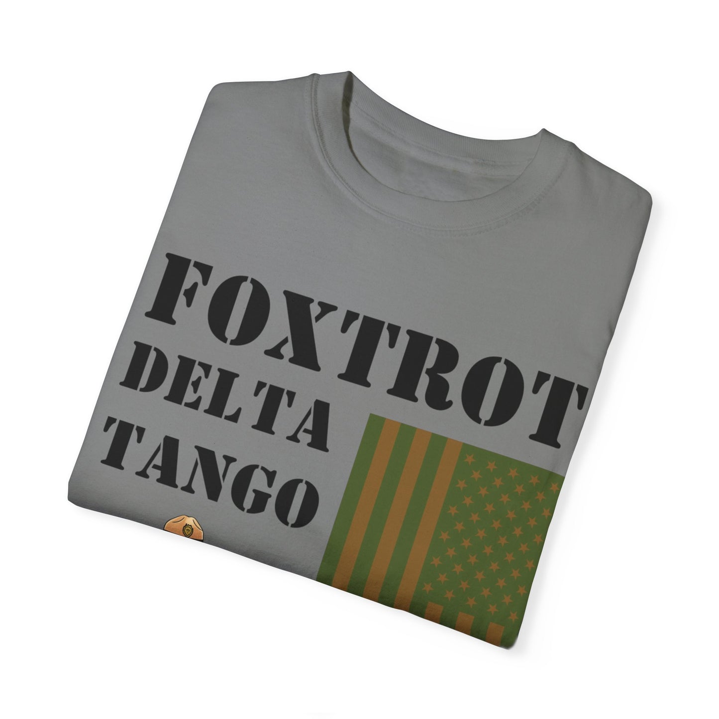 Foxtrot Delta Tango Unisex Garment-Dyed T-Shirt - Vintage Ranger Design