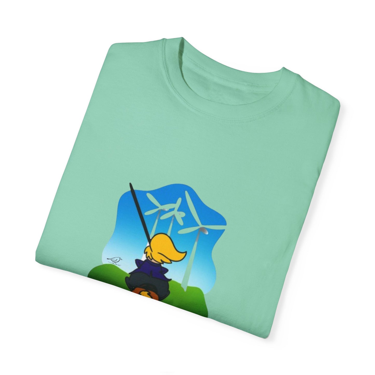 T-Shirt - 'Only Fools Fight Windmills' - Support Renewable Energy