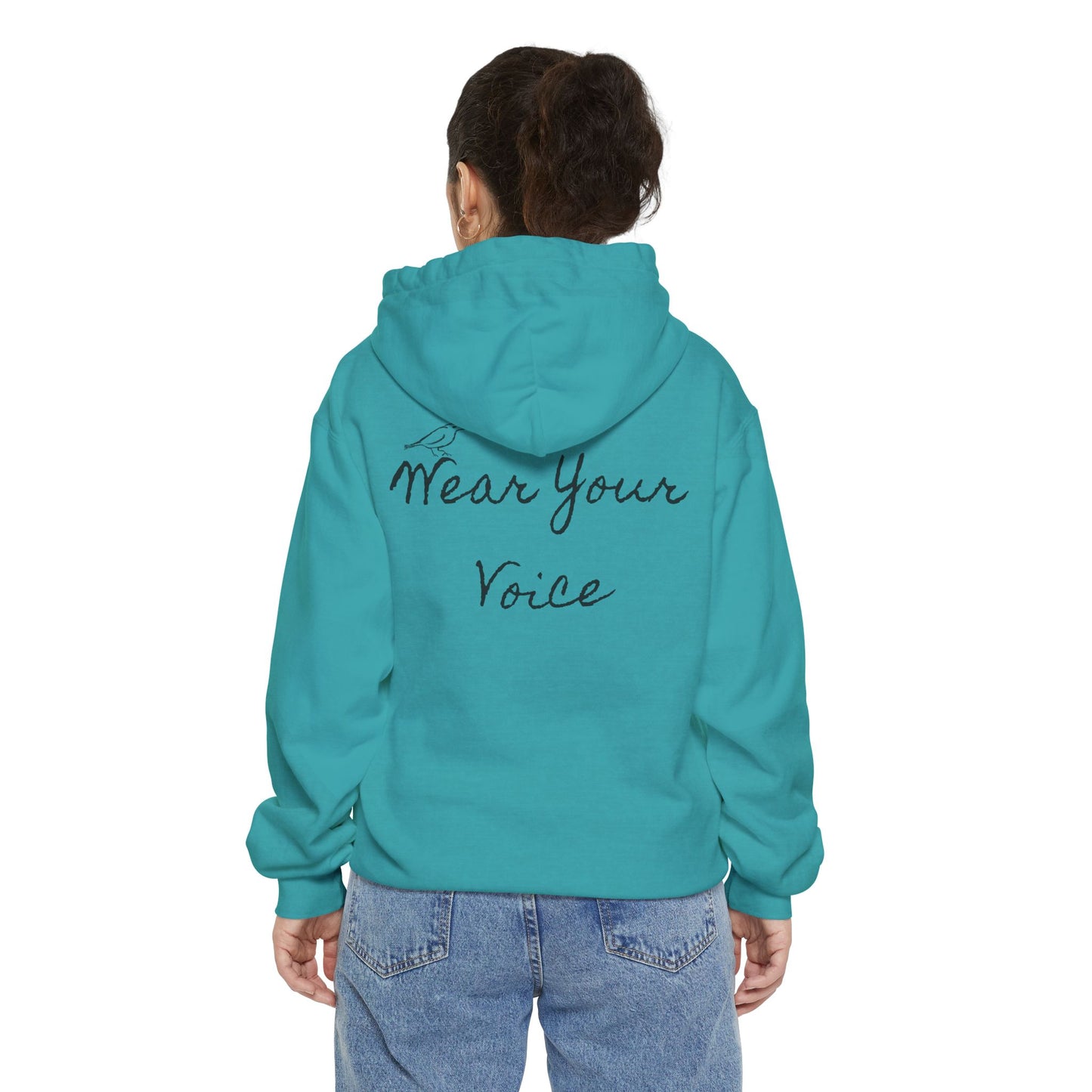 Unisex Garment-Dyed Hoodie - "Resist, Rinse, Repeat" & "Wear Your Voice Out Loud"