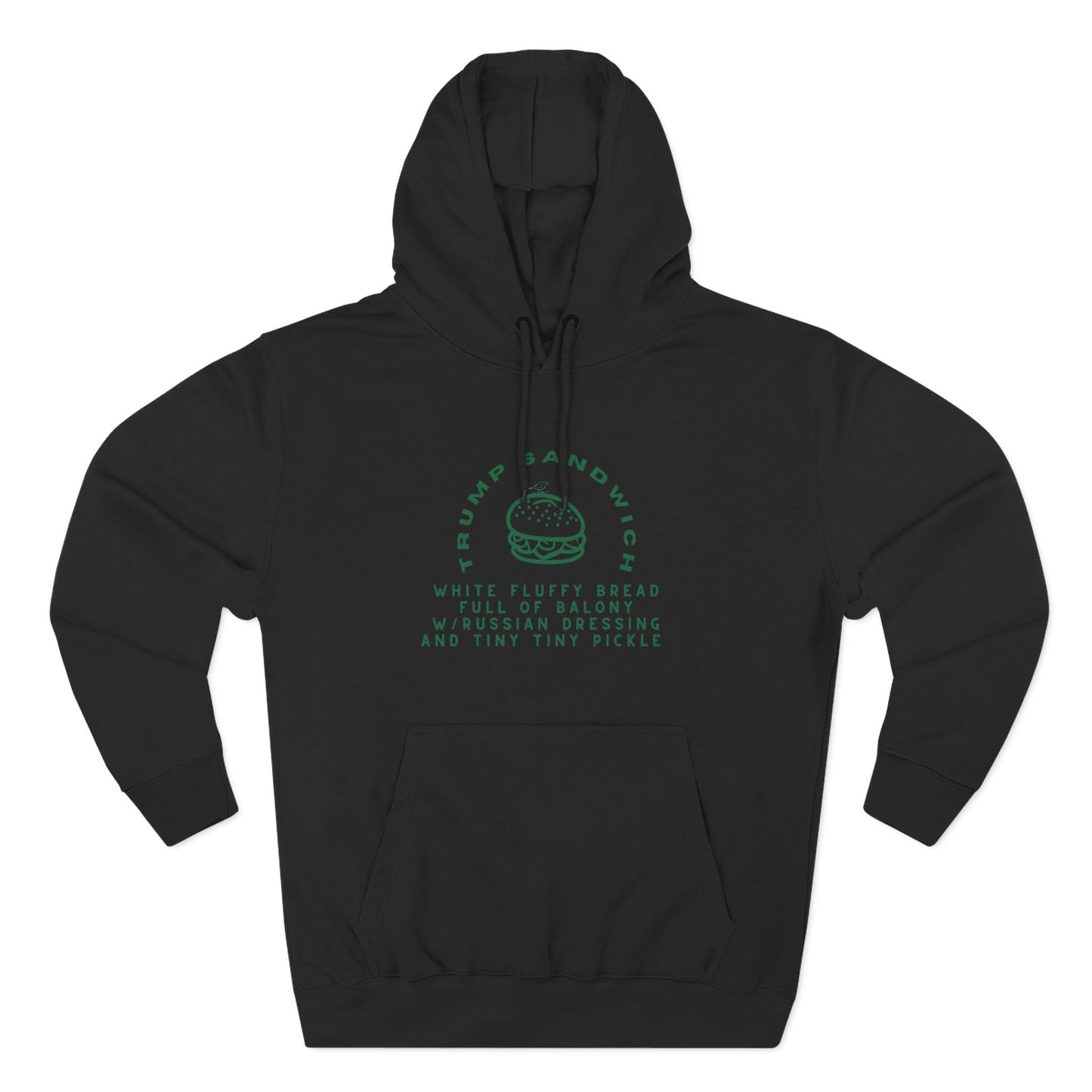 Trump Sandwich Fleece Hoodie - Perfect for Food Lovers