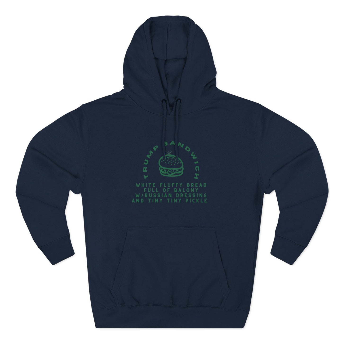 Trump Sandwich Fleece Hoodie - Perfect for Food Lovers