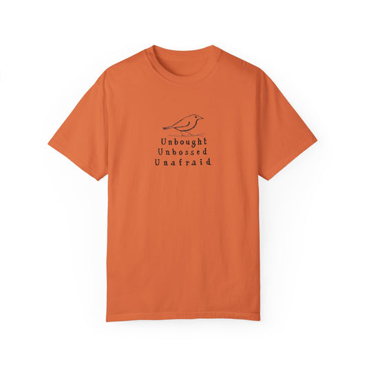 T-Shirt - 'Unbought Unbossed Unafraid' Inspirational Tee