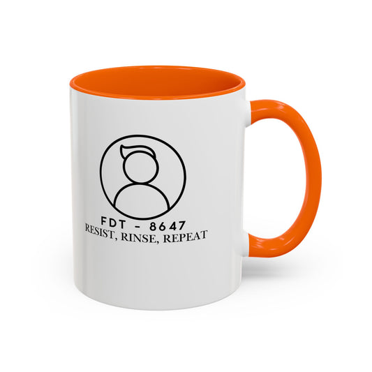 Foxtrot Delta Tango Accent Coffee Mug - Resist, Rinse, Repeat (11oz & 15oz)