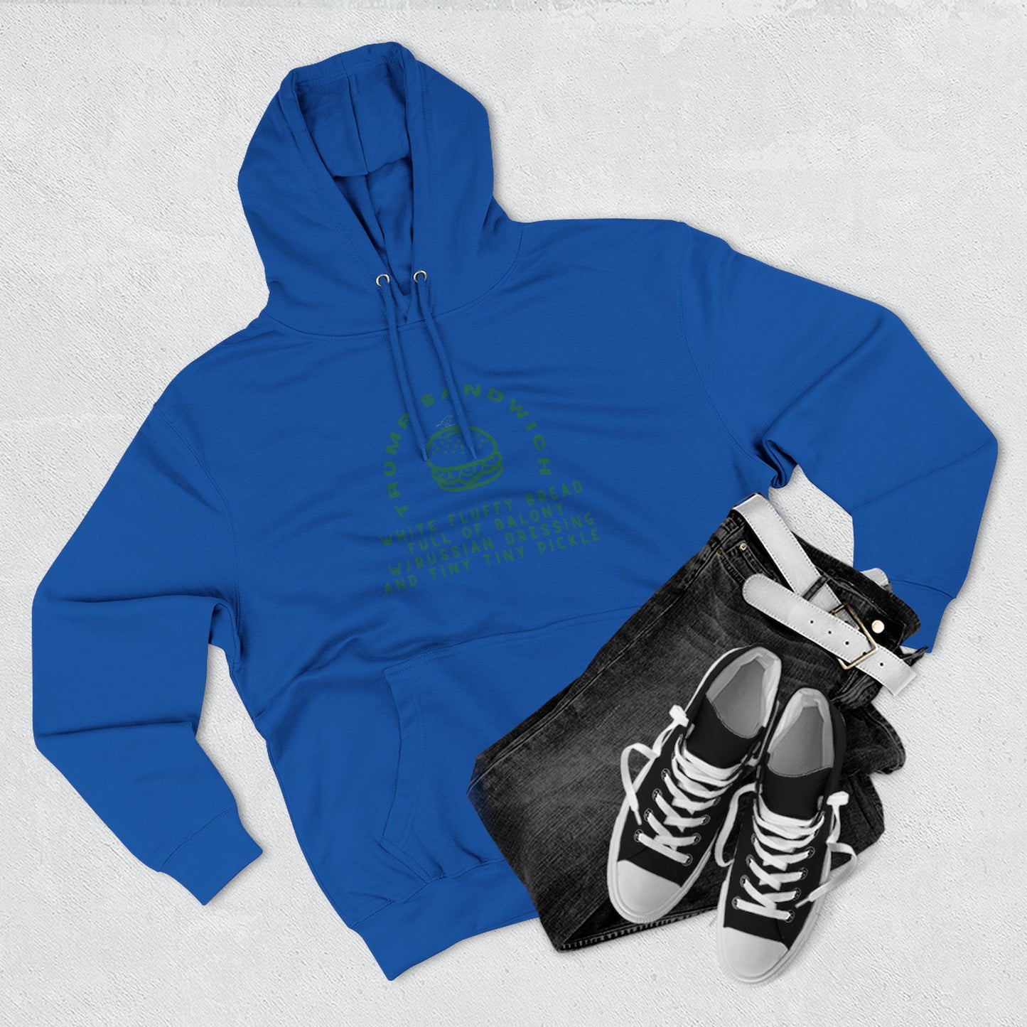 Trump Sandwich Fleece Hoodie - Perfect for Food Lovers