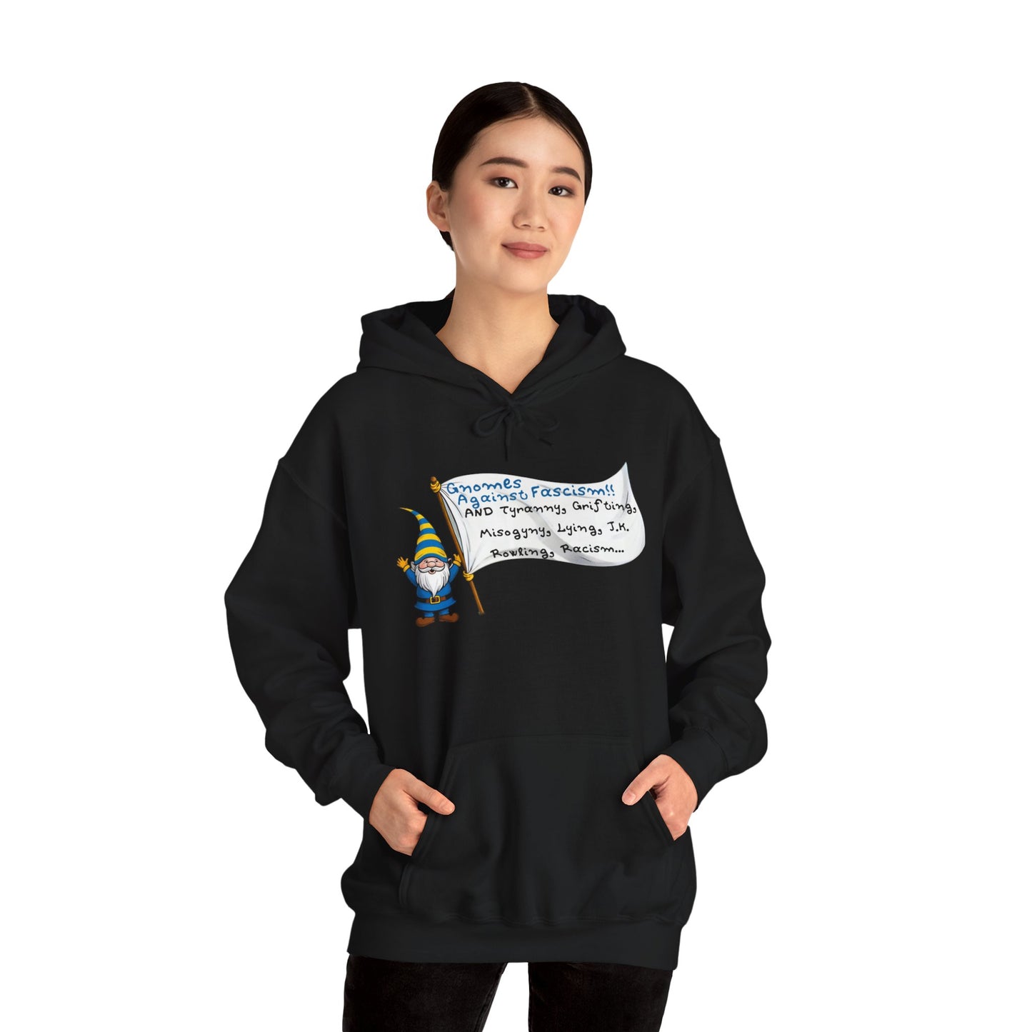 Gnomes Against Fascism, And... Unisex Heavy Blend™ Hooded Sweatshirt