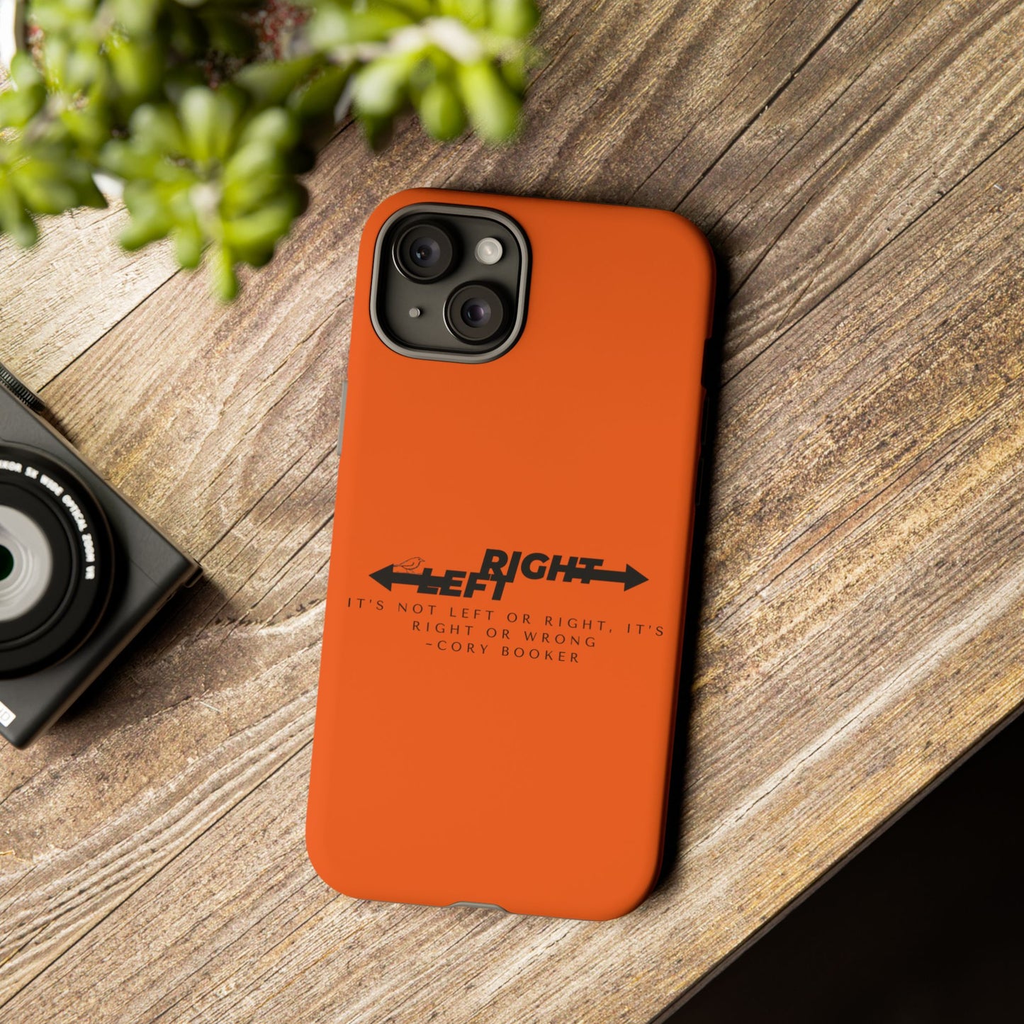 Phone Case - Right or Wrong Quote by Cory Booker