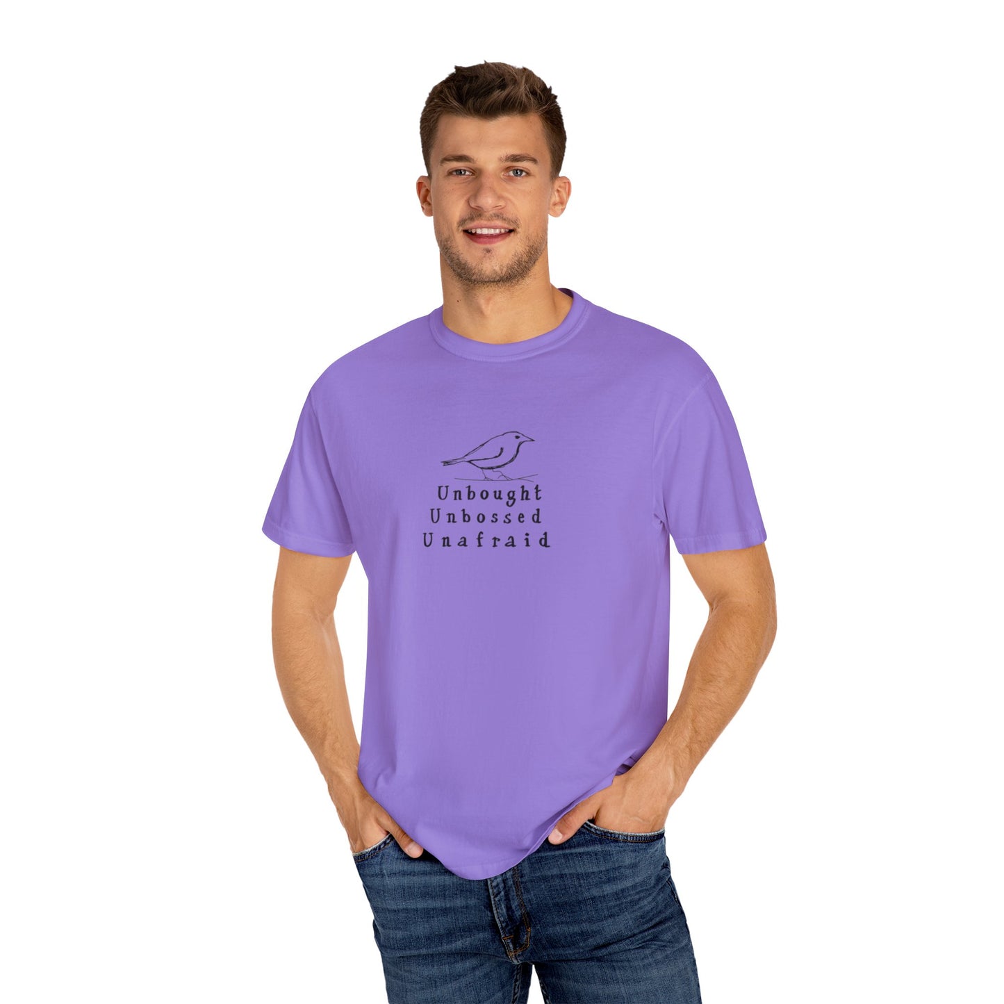 T-Shirt - 'Unbought Unbossed Unafraid' Inspirational Tee