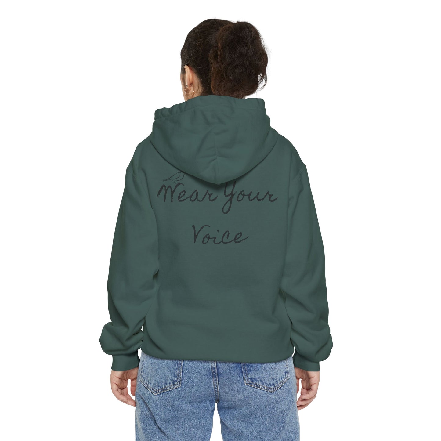 Unisex Garment-Dyed Hoodie - "Resist, Rinse, Repeat" & "Wear Your Voice Out Loud"