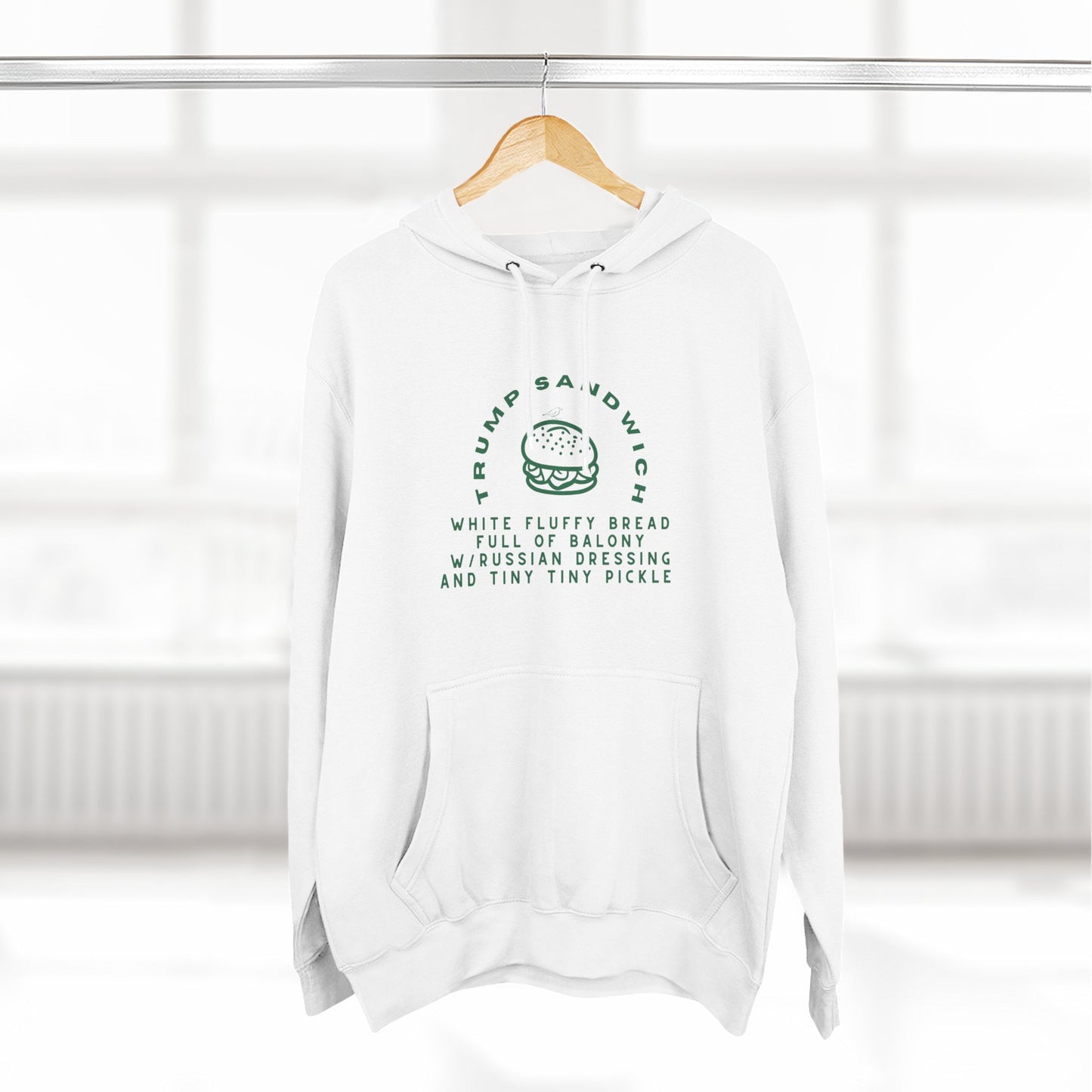 Trump Sandwich Fleece Hoodie - Perfect for Food Lovers
