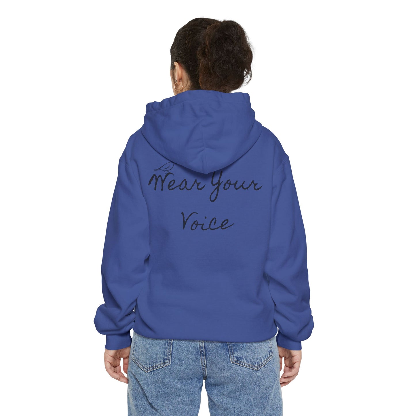 Unisex Garment-Dyed Hoodie - "Resist, Rinse, Repeat" & "Wear Your Voice Out Loud"