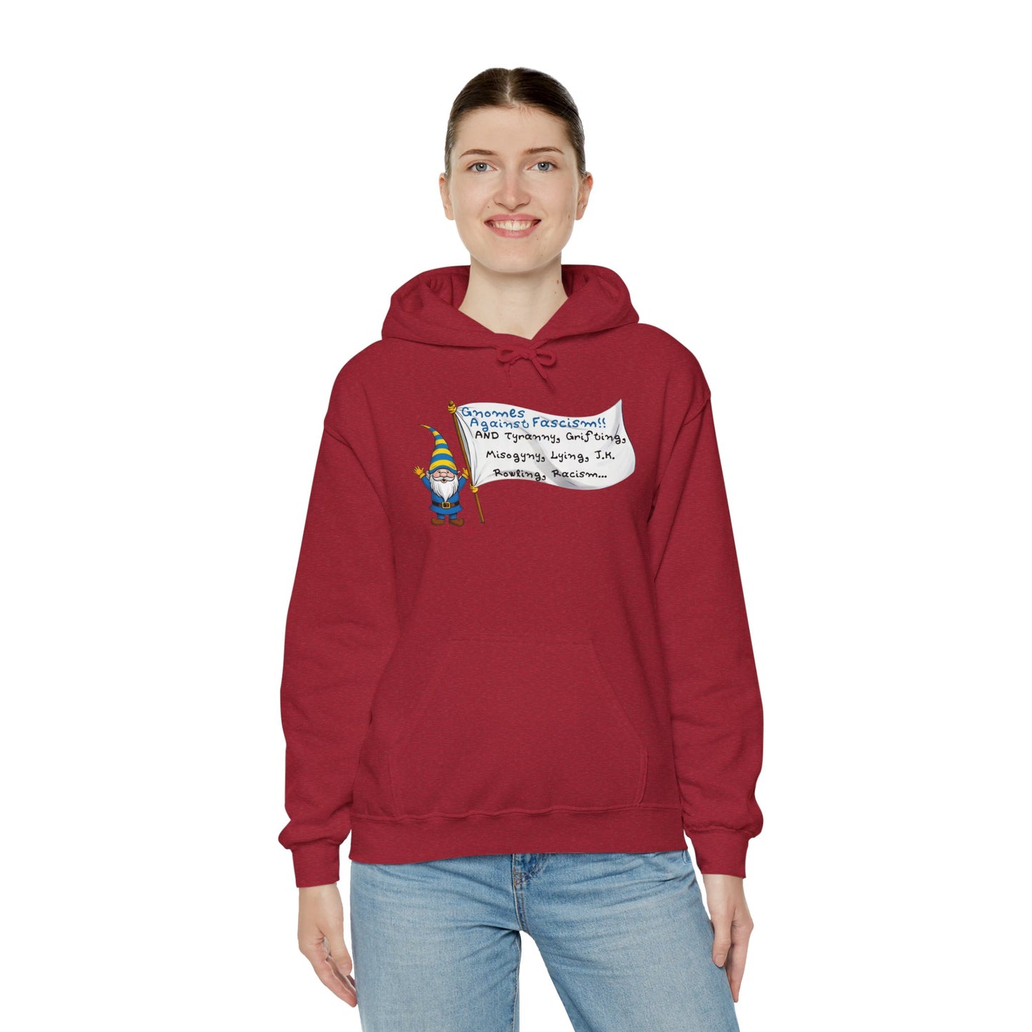 Gnomes Against Fascism, And... Unisex Heavy Blend™ Hooded Sweatshirt