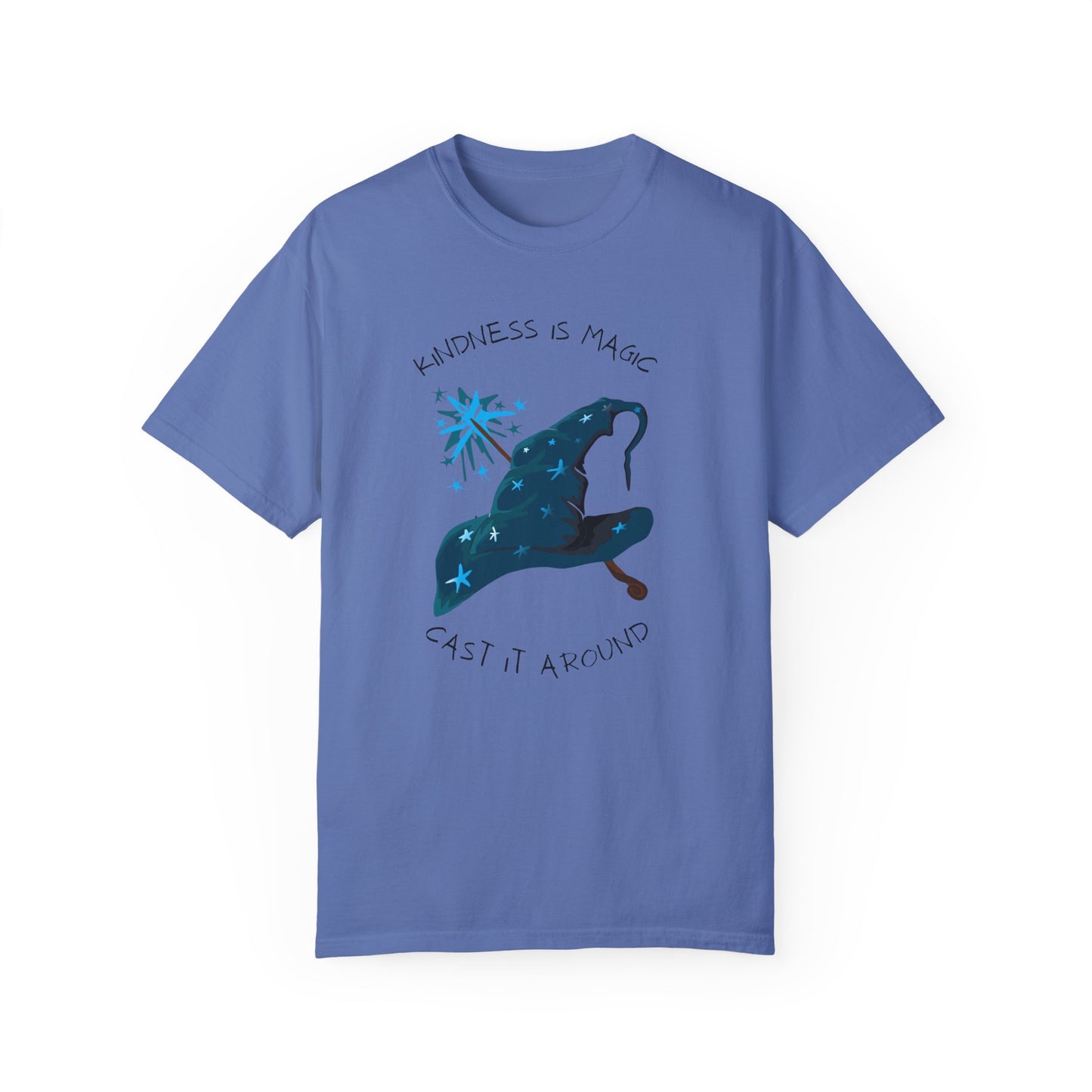 Kindness is Magic Unisex Garment-Dyed T-Shirt - Inspirational Wizard Design